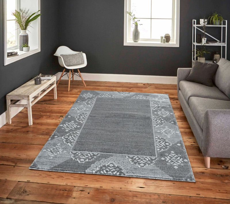 Eleanor Gray Abstract Contemporary Area Rugs