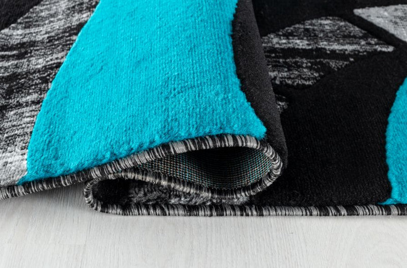 Madison Turquoise Geometric Modern Area Rug